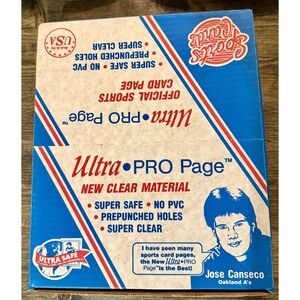 Ultra PRO 9-Pocket Pages 100 Count Box Clear Trading Card Sleeves Jose Canseco
